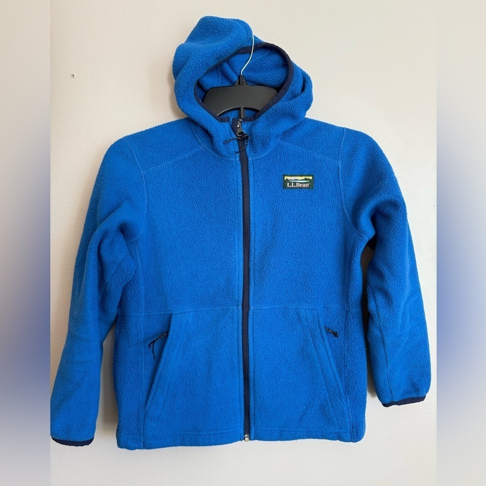 L.L. Bean Kids Bright Blue Fleece Hoodie size M (10-12)